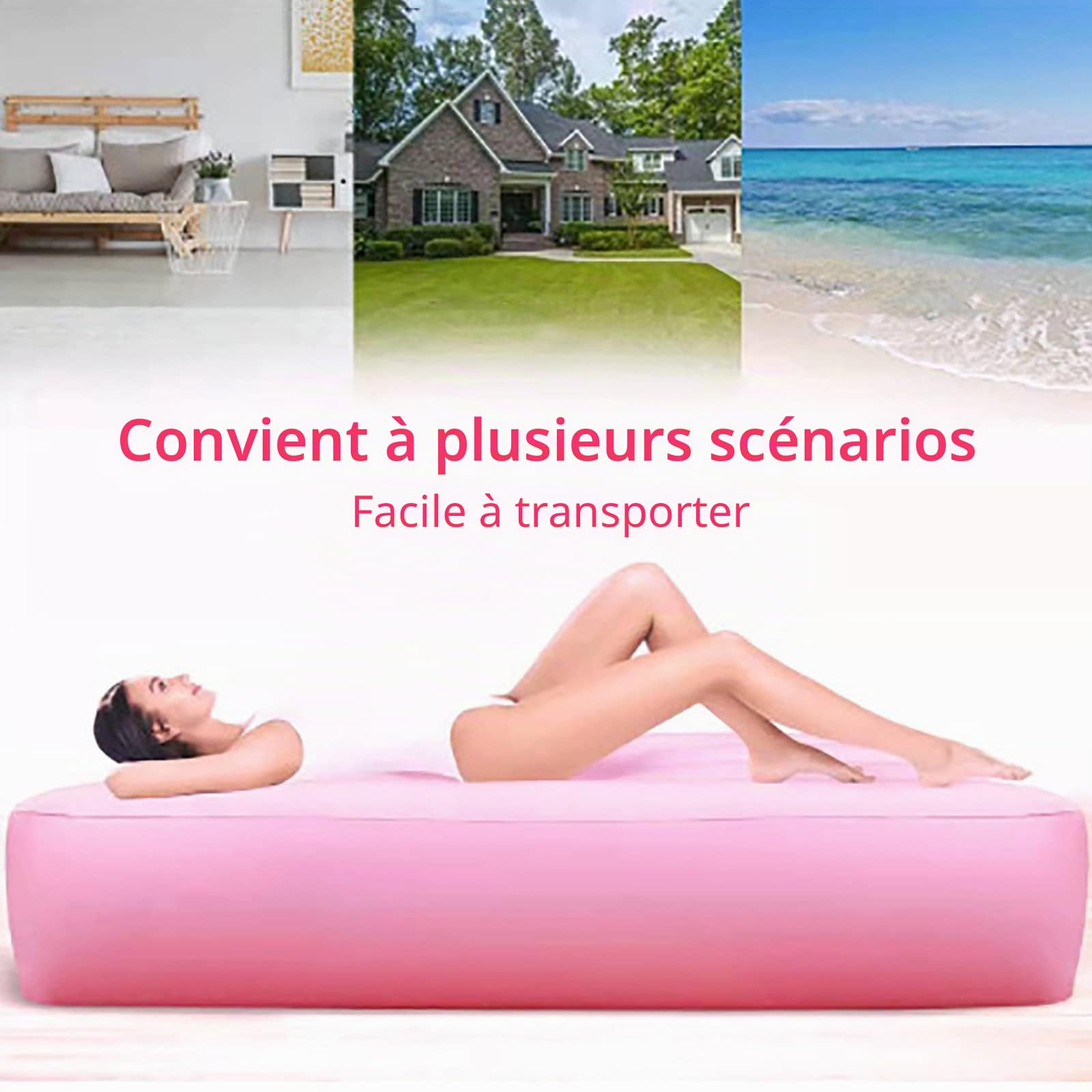 Matelas gonflable BBL après chirurgie, oreiller de lit BBL après chirurgie pour fesses, lit de récupération brésilien avec trou pour dormir après une chirurgie de récupération des fesses