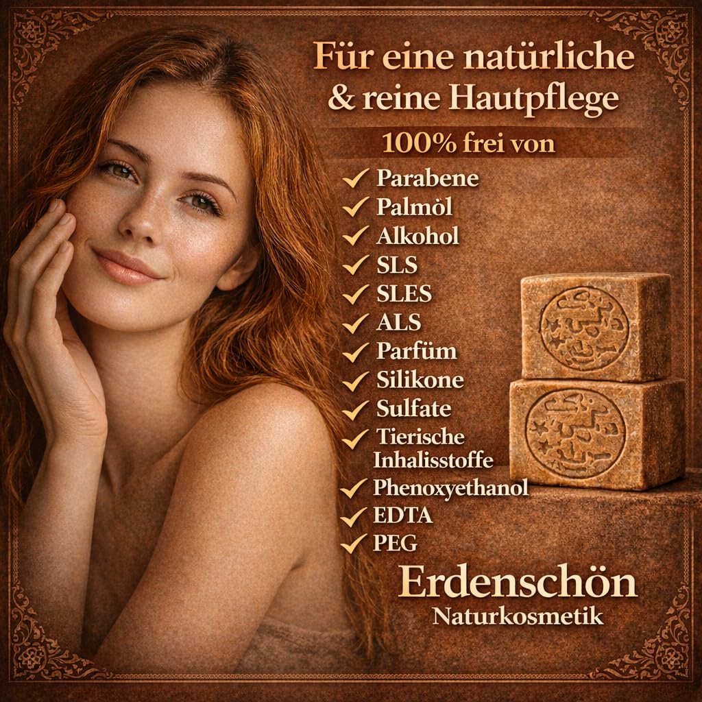 5x Aleppo Seife 60%-40% - mit Olivenöl 60% & Lorbeeröl 40% - Naturseife – Haarseife, Gesichtsseife & Körperseife – Vegan, Palmölfrei, Ohne Künstlichen Duftstoffe – Traditionelle Seife für Haut & Haare