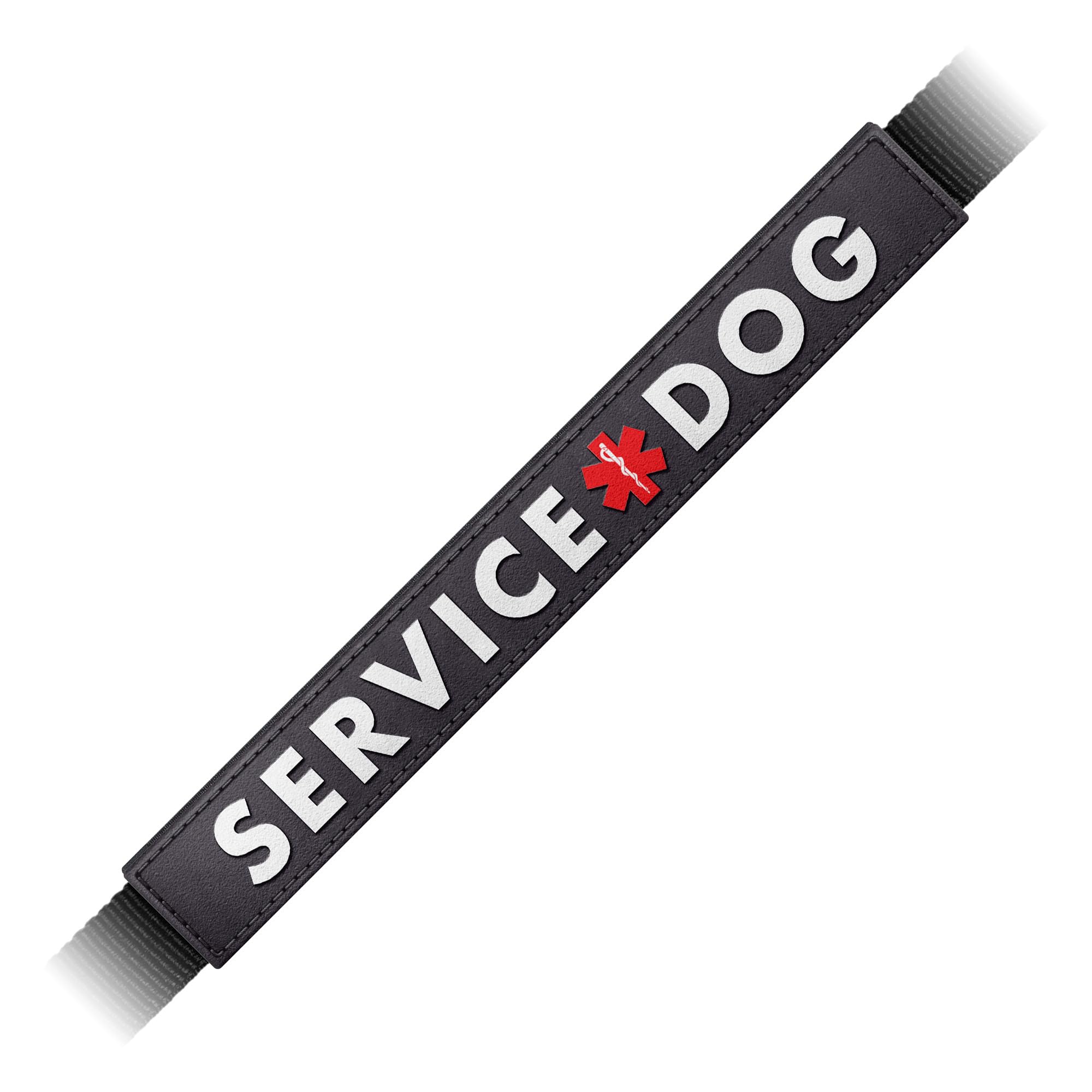 Tuff Pupper Waterproof Leash Sleeve | Fits Any Standard Size 1 Inch Wide Leash | Dual Sided Message | Durable Neoprene & Silicone | Odor & Stink Proof | Easy Secure On & Off (1 Pack, Service Dog)