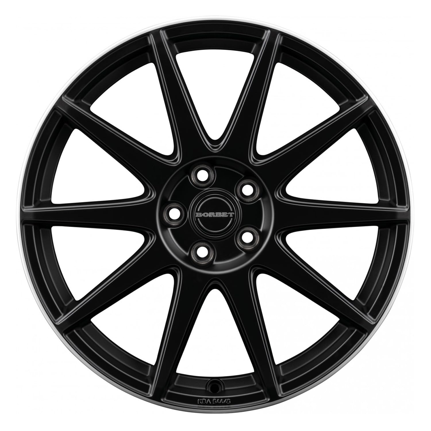 4x Borbet Felgen GTX 8.0x19 ET50 5x108 black matt rim silver kompatibel mit Opel Astra Combo Grandland