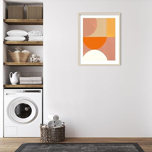 Miniatura 5 de Amanti Art Danhui Nai - Lienzo decorativo para pared, 41 x 33 pulgadas, diseño retro abstracto en V brillante, arte de pared abstracto, decoración