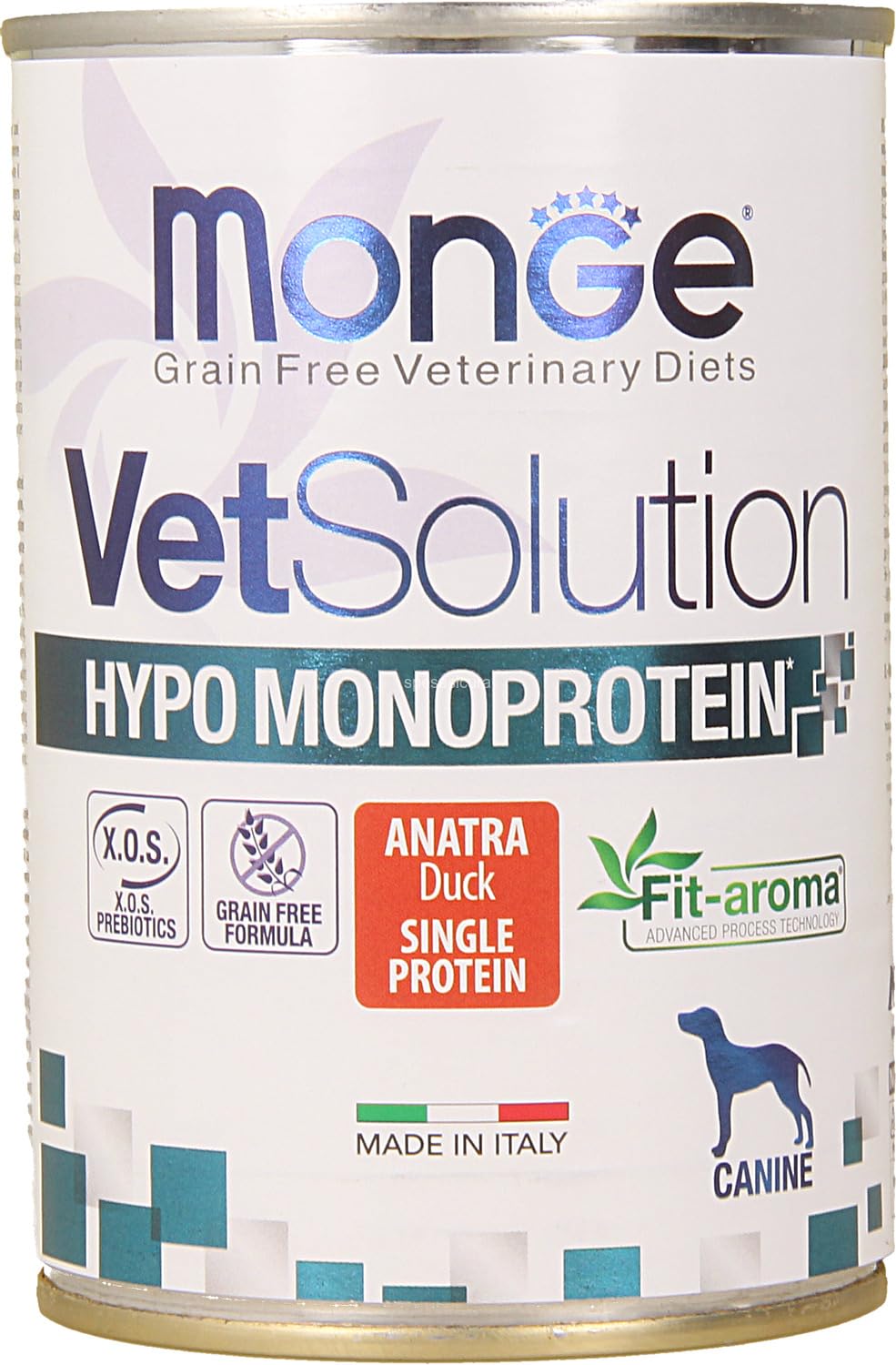 MONGE VET SOLUTION CANE HYPO MONOPROTEIN ANATRA GR.400 - confezione da 12