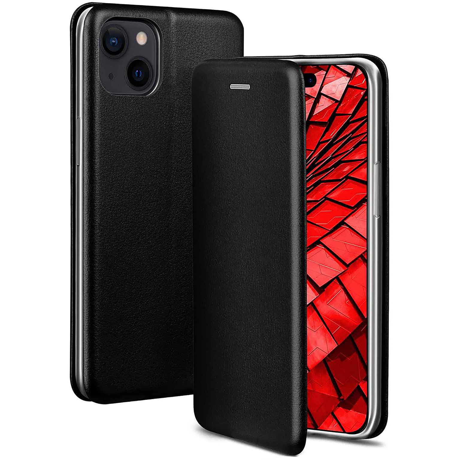 Funda iPhone 15 ONEFLOW negra plegable con tarjetero de silicona 8