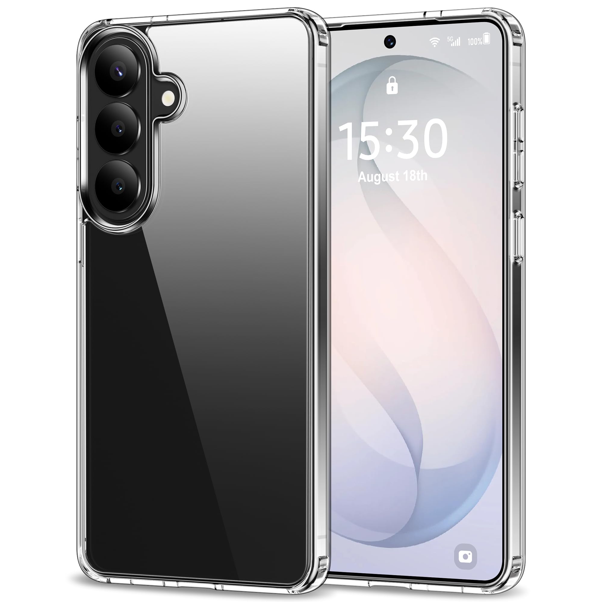 HOOMIL Case for Samsung Galaxy S26+ Plus 6.7-Inch, Non-Yellowing, Drop Protection, Anti-Scratch, Transparent Hard Back Phone Cover - Crystal Clear Samsung Galaxy S26 Plus Clear