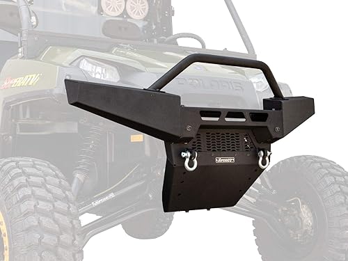SuperATV - Parachoques delantero listo para cabrestante para Polaris Ranger XP 570700800900 Diesel1000 DieselCrew ver ajuste - Pre-apto para