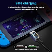 Vista 3 de Cargador de interruptor para Nintendo SwitchSwitch OLEDSwitch Lite, carga rápida de 2.5 horas con cable de carga de 5 pies, base de interruptor