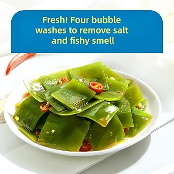 JOIYSVEN Japanese-Style Seaweed Salad, Chinese Seaweed Salad, Sweet and Sour Ready-to-eat Kelp and Wakame Strips, Ready-to-eat Snack - Rich in Iodine and Fiber 8g*10