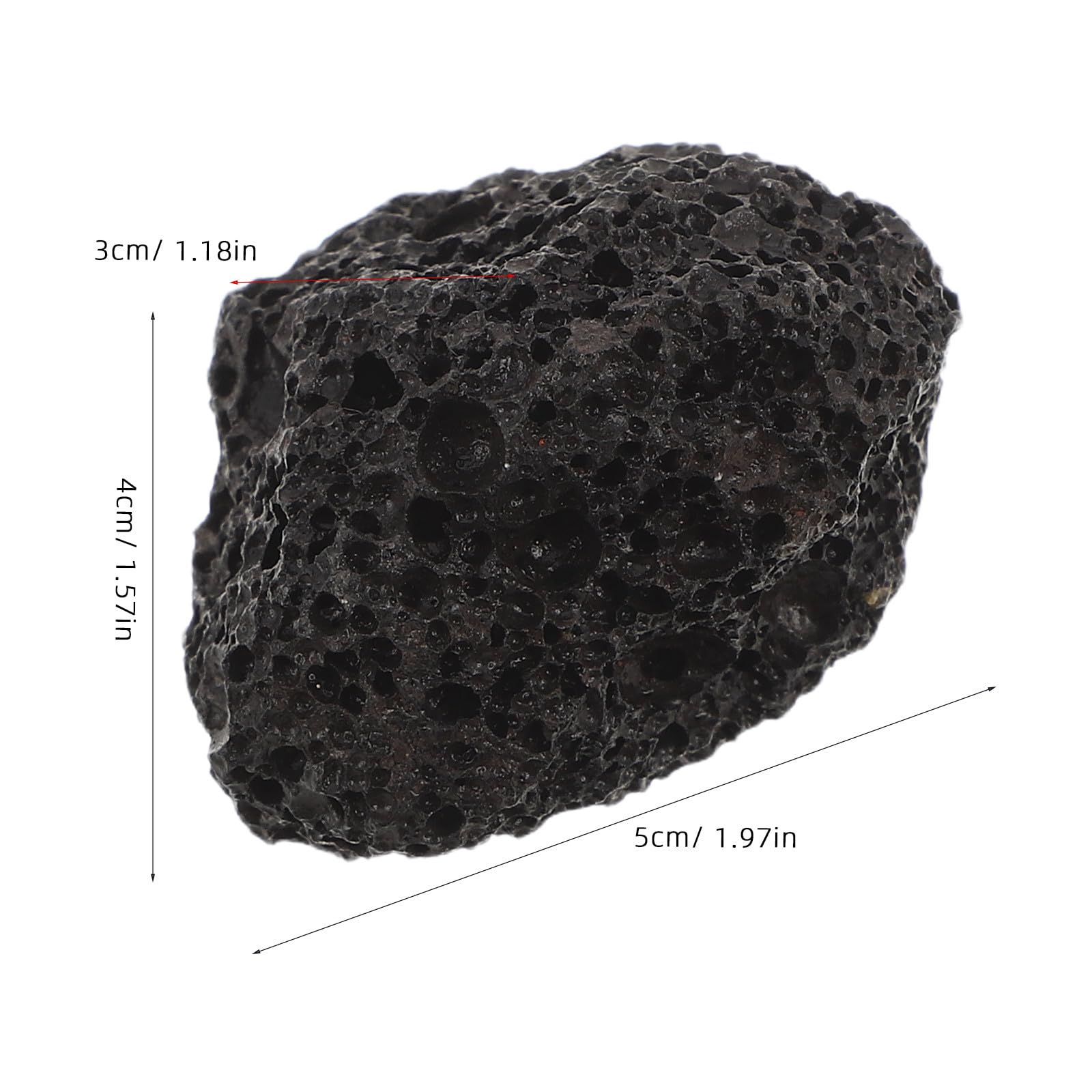Totority Gravier en Pierre Ignée Noire 1kg pour Aquarium d'eau Douce, Stable et Ne Se Dissout Pas, pour Plantes Aquatiques et Bettas