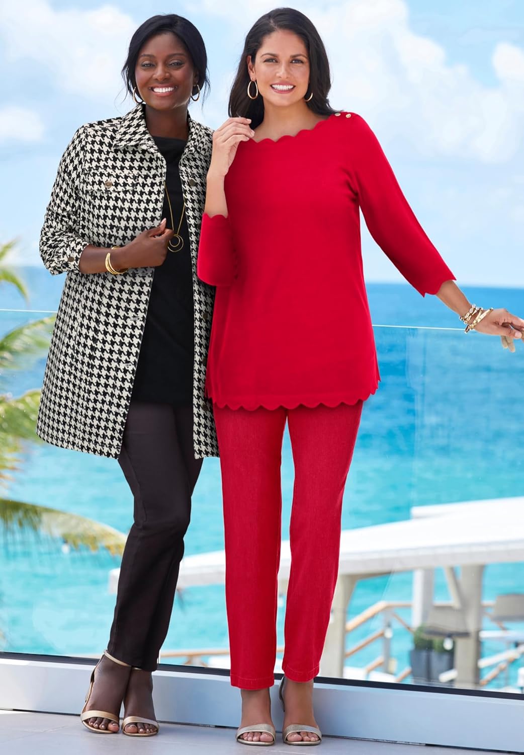 Jessica London Women's Plus Size Long Denim Jacket Oversized Jean Jacket - Image 5