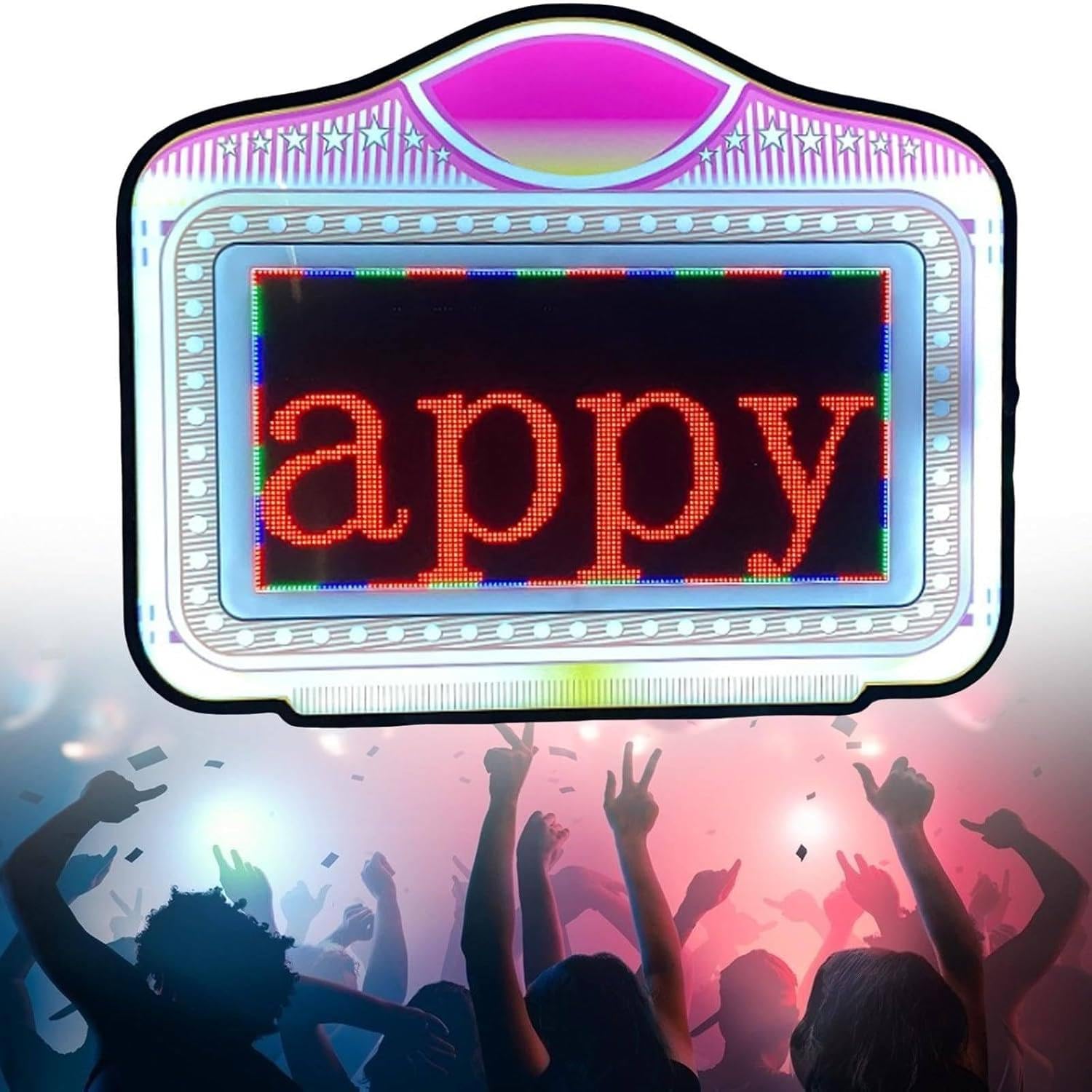 Señal LED de servicio de botella, visualización de mensajes de desplazamiento programable, presentador de mano, luces RGB, eventos VIP