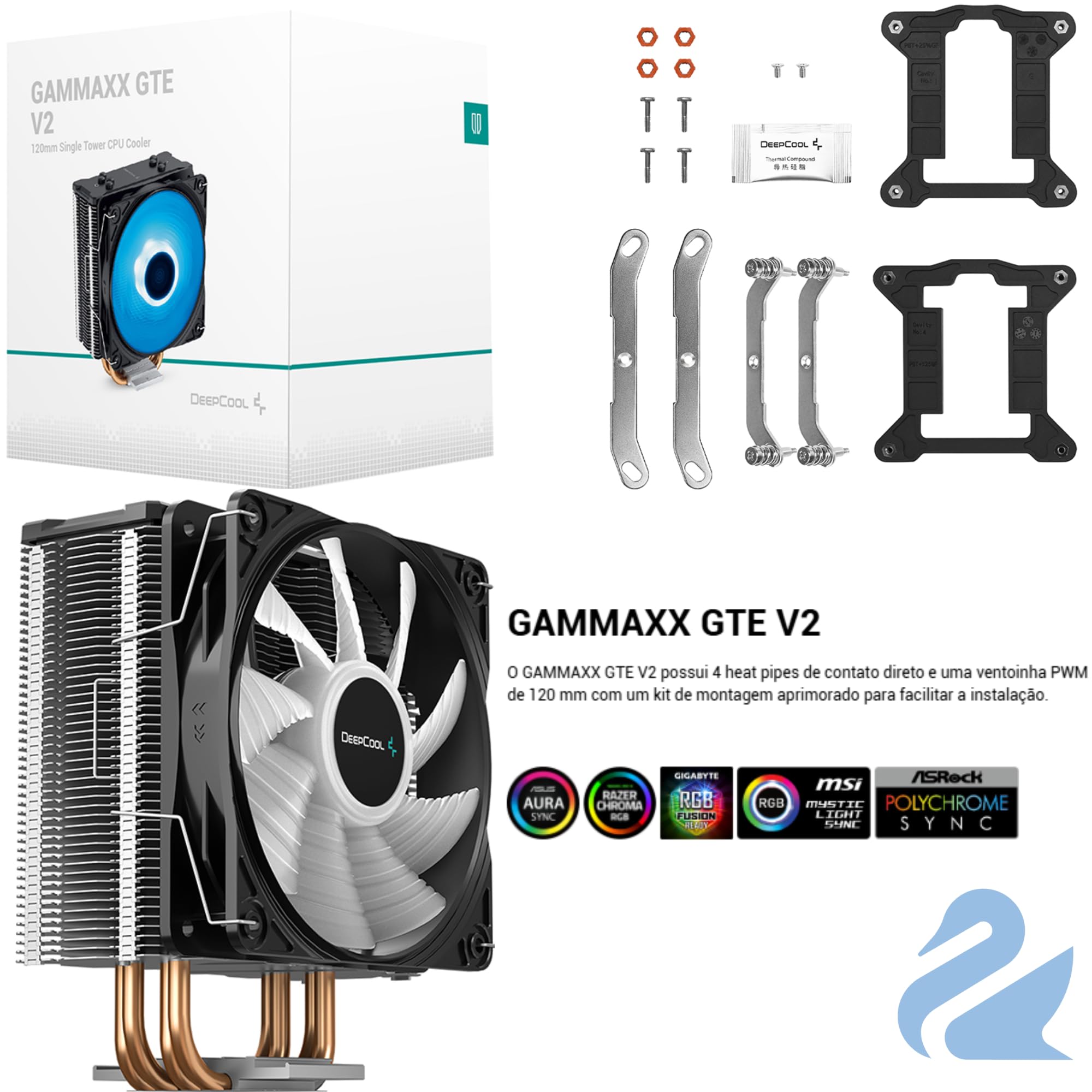 Kit Upgrade Amd Ryzen 7 5700G com Placa Mãe B550M Wi-Fi Bluetooth
