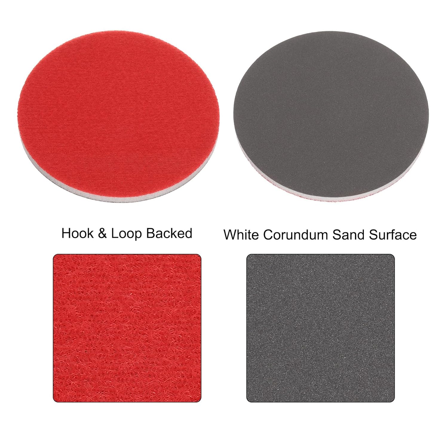 uxcell 20pcs 2000 Grit Sanding Sponge 4 Inch Hook and Loop Sponge Sanding Disc for Orbital Sander, Wet/Dry Use Sponge Buffer for Car Wood Drywall Metal Furniture Polishing