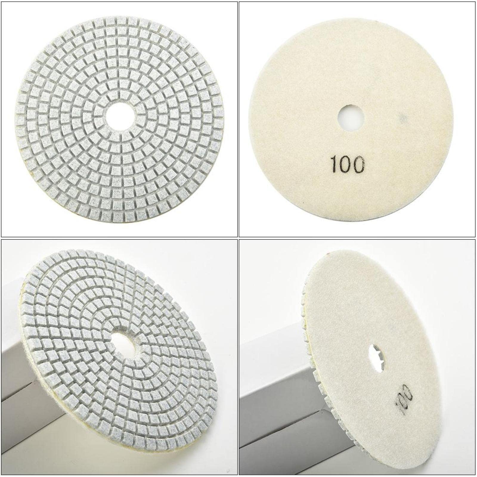 Diamant-Polierpads, 2 stück 5 Zoll 125mm Diamant Polieren Pad Trocken/Nass Flexible Schleif Scheiben for Granit Marmor Stein Polieren Schleifen Schleif Zu(3000)