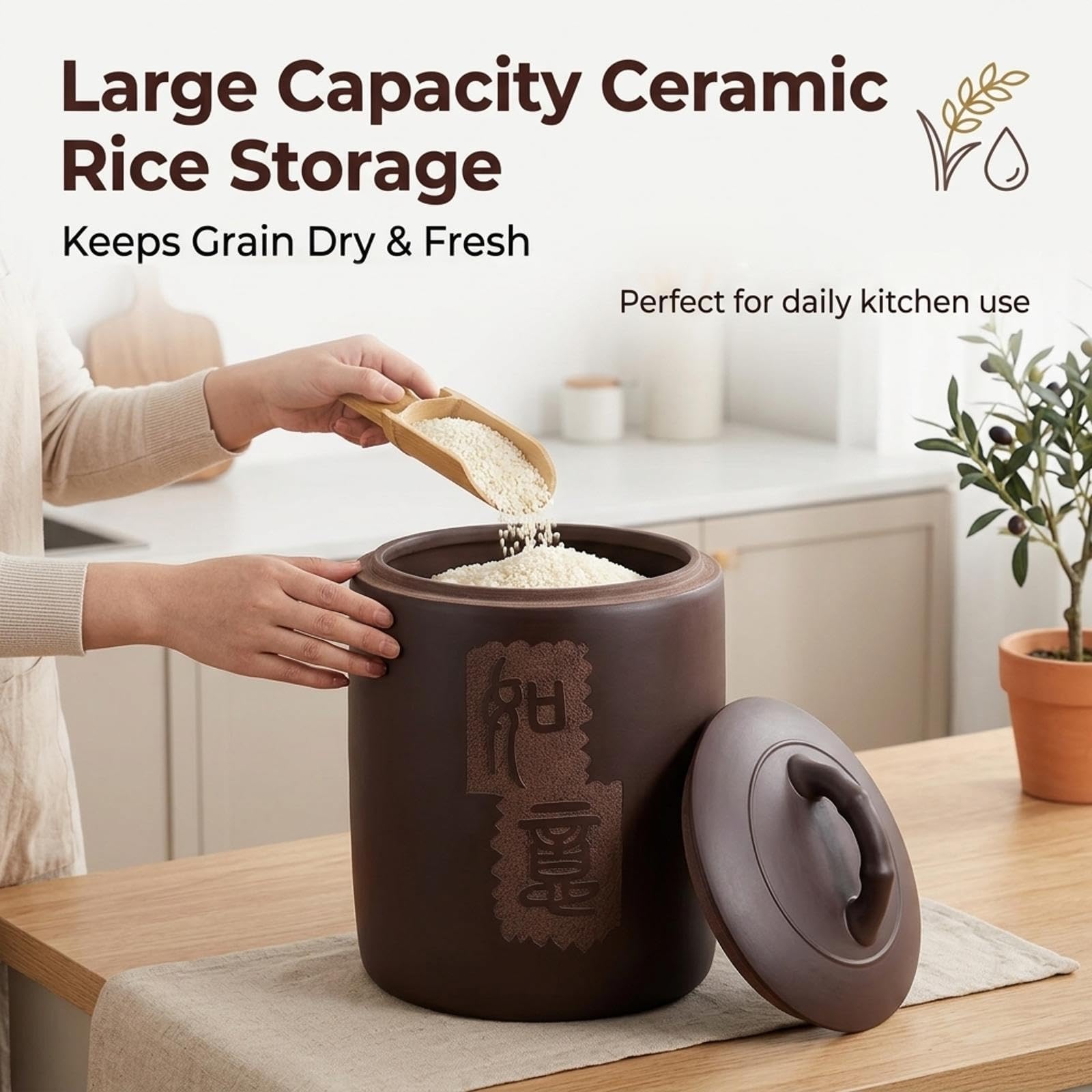 Barattolo per Alimenti in Ceramica,Barattolo Ceramica con Coperchio Vaso