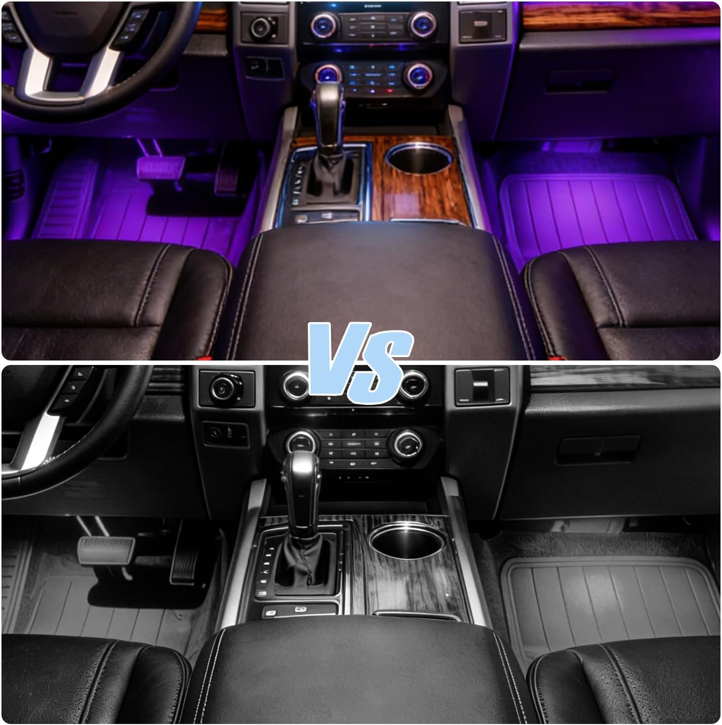 led car Lights Interior,Ambient Lighting car Interior,footwell Lighting for car,APP Control 16 Million Colors Music Sync,DIY Mode Multicolor LED Interior Lights for Cars,Trucks,SUVs,12V Power