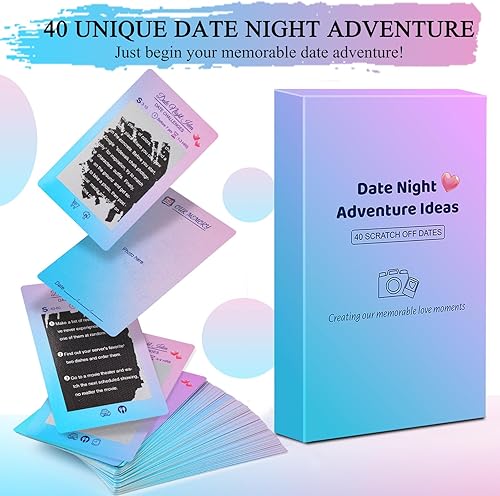 Miniatura 2 de 40 Ideas románticas para citas para parejas diversión y juego de tarjetas aventurero, regalos únicos del día de San Valentín para élella,