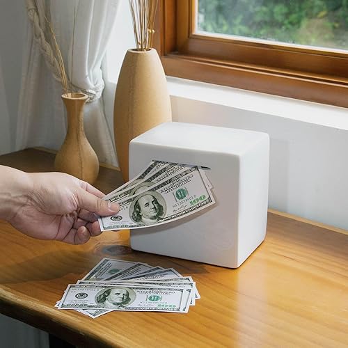 Miniatura 6 de Alcancía para adultos debe romperse para acceder al dinero, caja de ahorros personalizada de cerámica para niños, caja de dinero real para regalo en