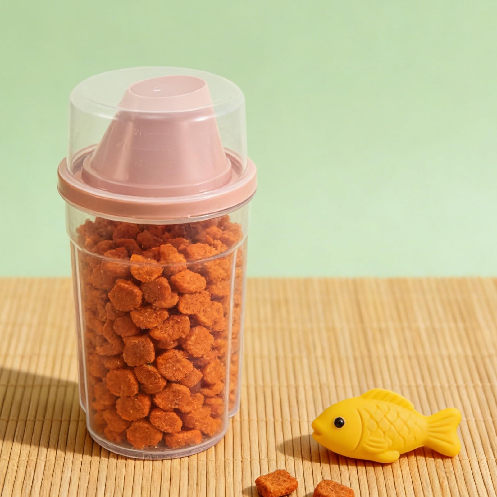 Gatuida Contenitore per cibo per gatti ermetico da 4 pezzi - Contenitore per snack per cani - per cibo secco con grande beccuccio - Portatile per cani, gatti, uccelli e viaggi