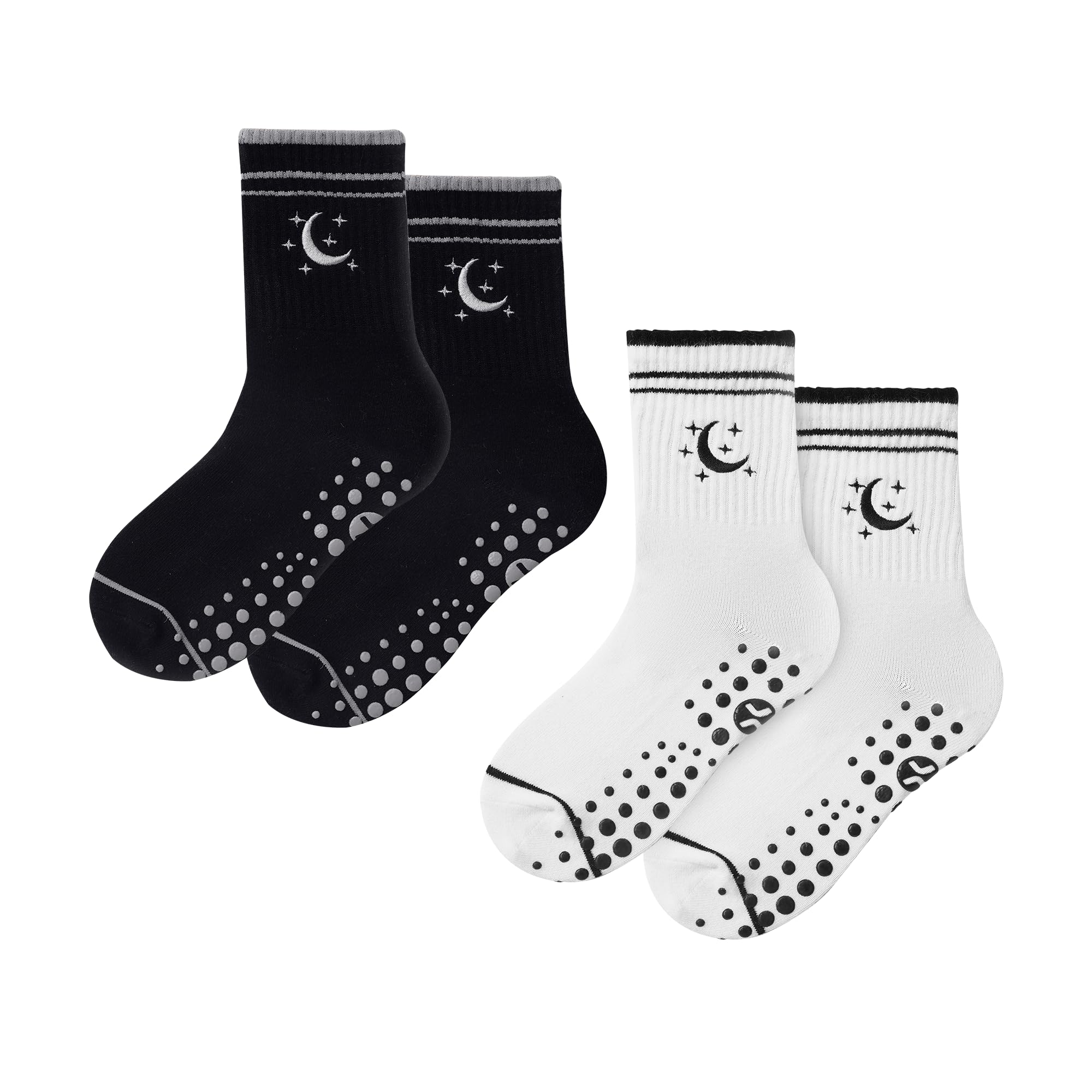 CoolMate Pilates Socks with Grips for Women, Yoga Socks, Crew