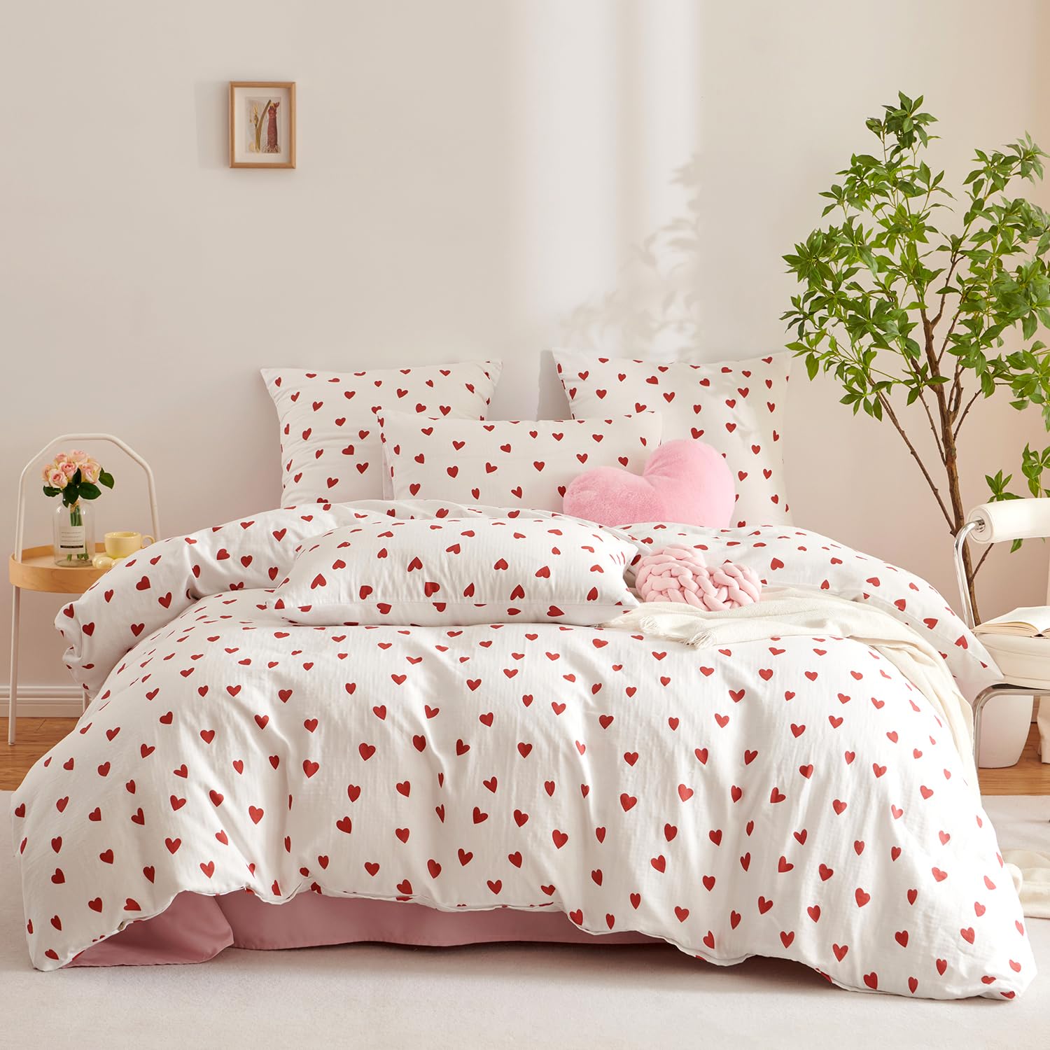 Covebett Bettwäsche Baumwolle Weich Renforce Baumwollbettwäsche ÖKO-TEX Bettbezug und Kissenbezug 80x80cm Reißverschluss