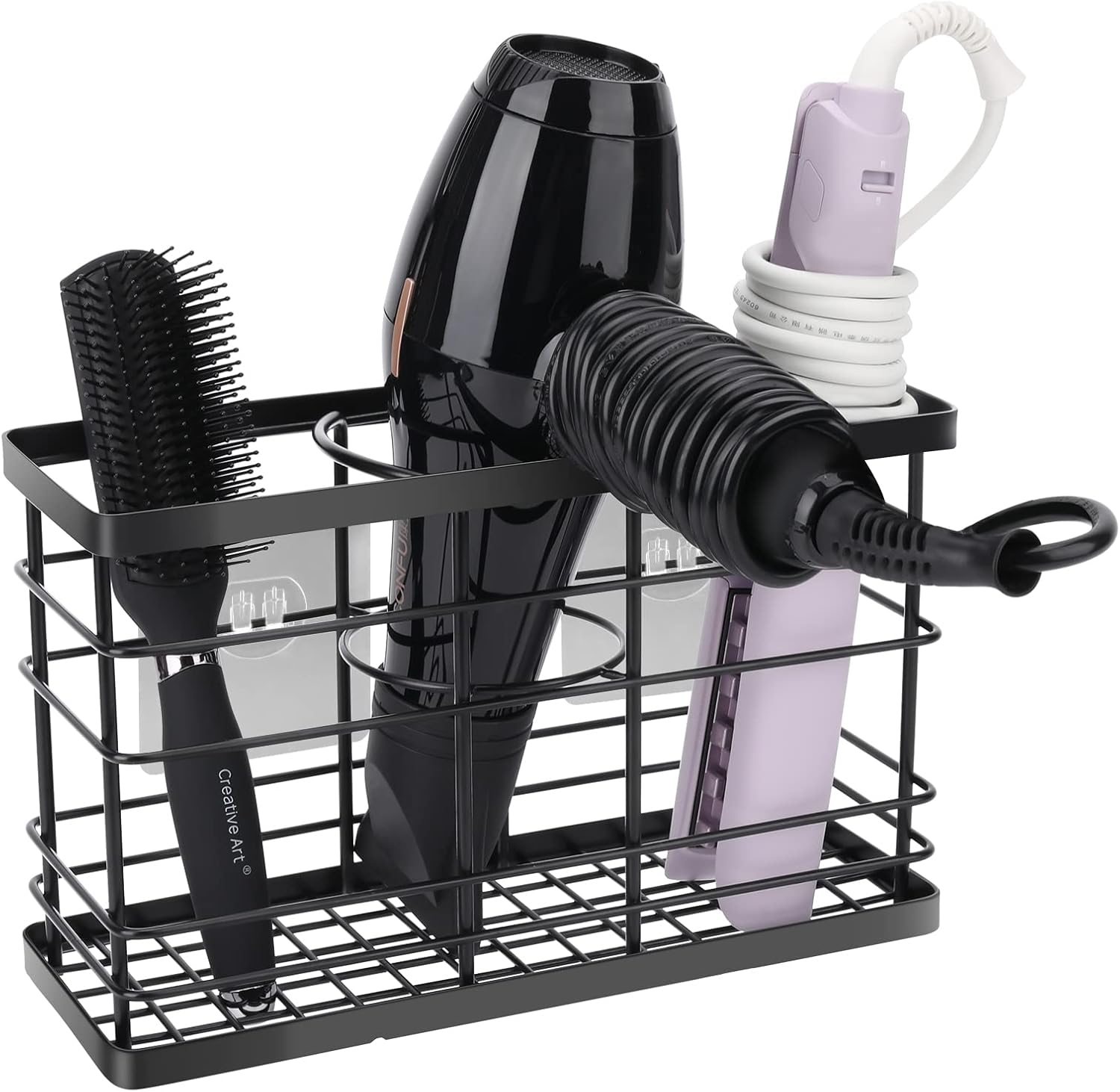 Hair Tool Organizer, Metal Wire Bathroom Wall Mount Hair Care Styling