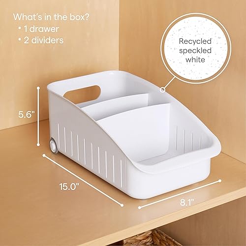 Miniatura 4 de YouCopia Cajón de despensa enrollable, 8 pulgadas, organizador de almacenamiento sin BPA para despensa de cocina y organización de gabinetes, bolsas