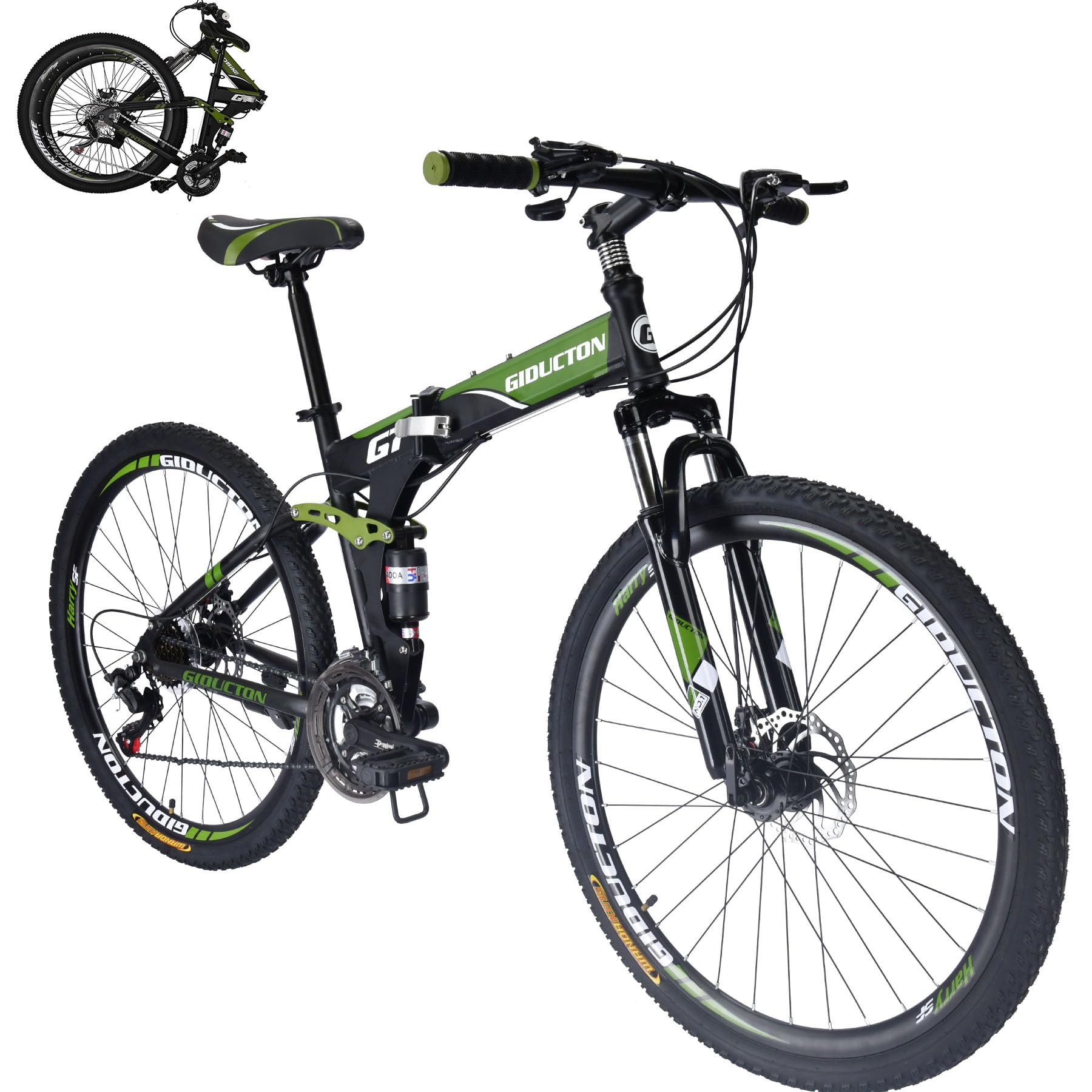 EUROBIKE 27.5' Full Suspension Folding Mountain Bike