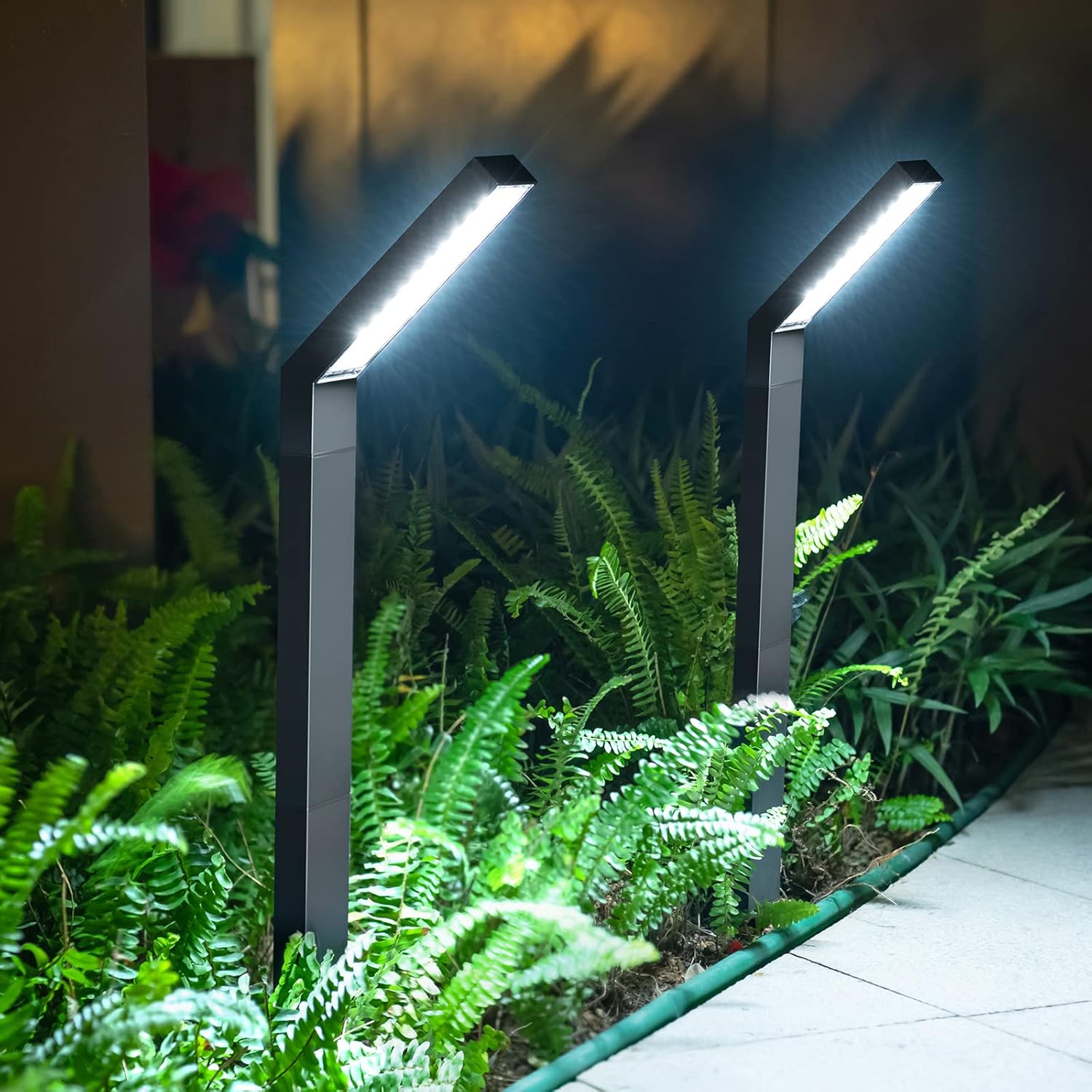Solar Outdoor Pathway Lights - IP65 Waterproof Landscape Lights for Garden Decor, Walkway, Yard, Driveway (2 Pack)