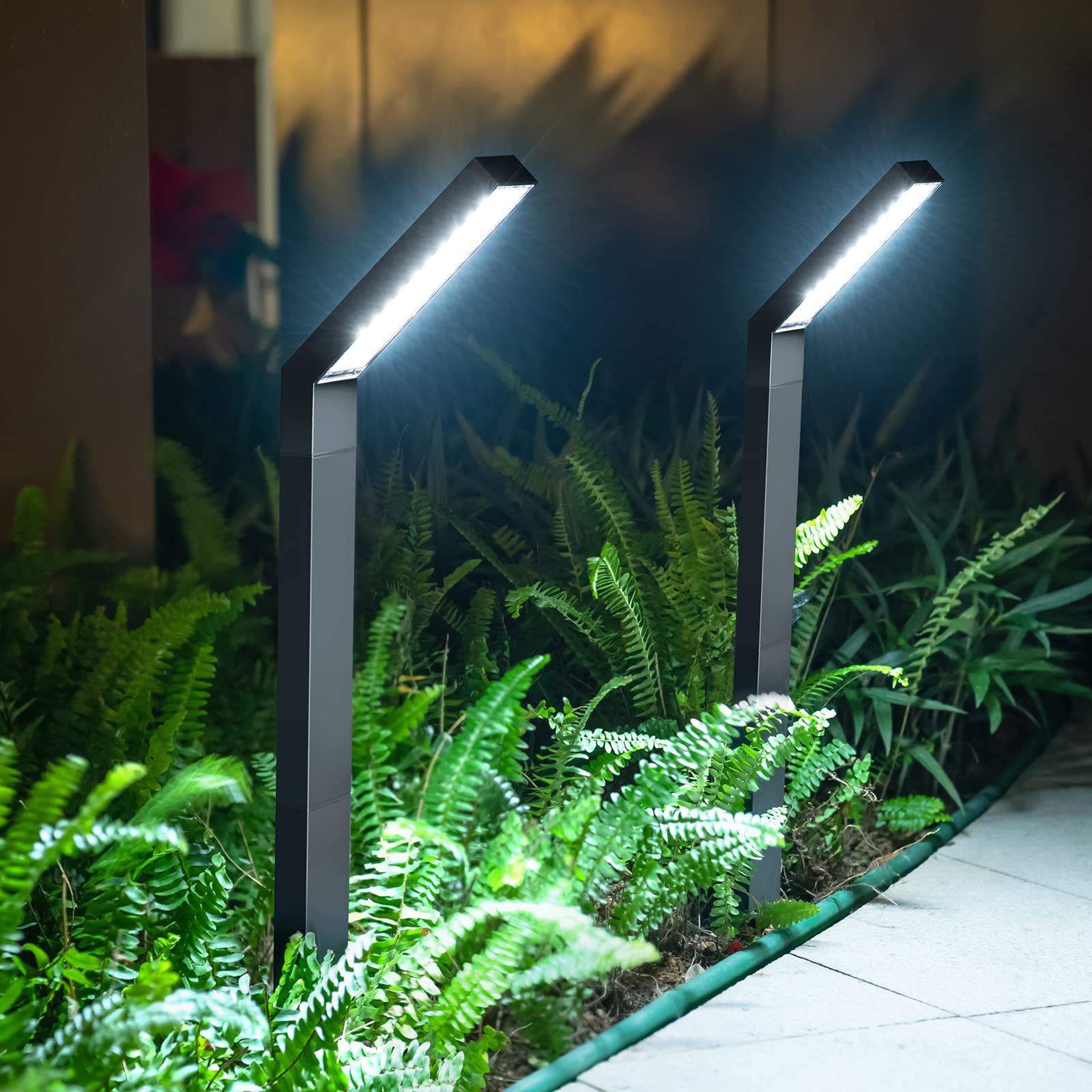 MOLEBIT Solar Outdoor Pathway Lights, 2 Pack