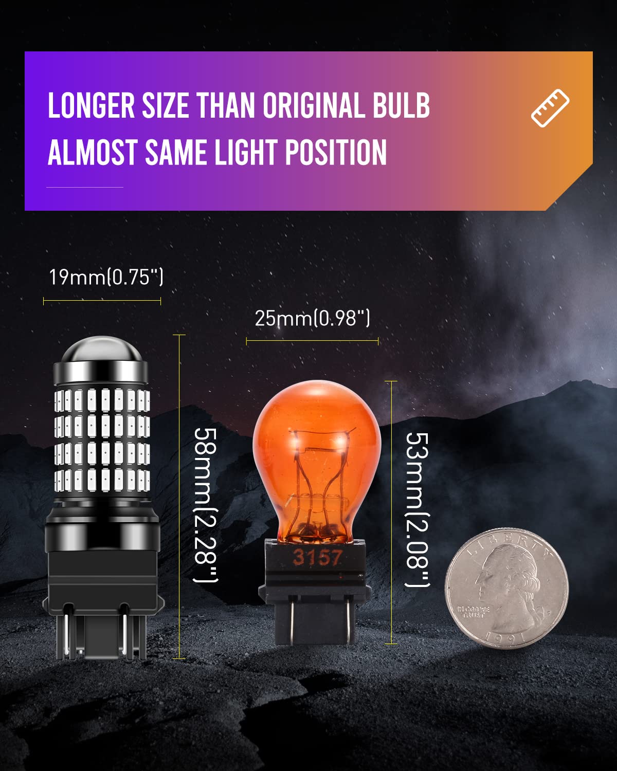 Amazon.com: LUYED 3157 LED Brake Light Bulbs,Red 3156 3057 4157
