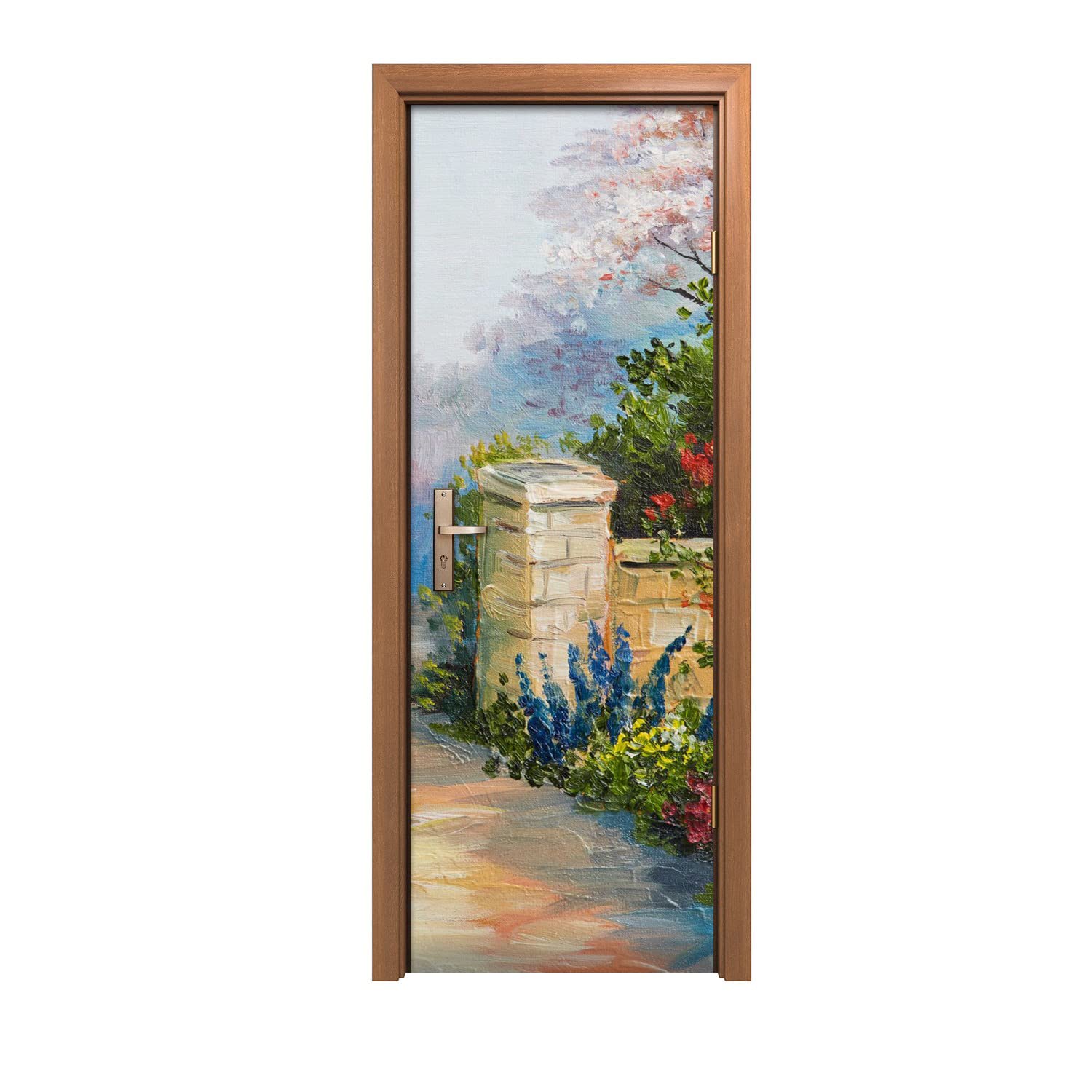 Autocollant de porte 70x200cm pour rénover facilement une porte abîmée sans peindre