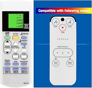 XIVUE Replacement Remote Control for Brondell Bidet Toilet Seat Swash S300 (Also Work with S1400 S1200 S1000 S900 CL825), ...