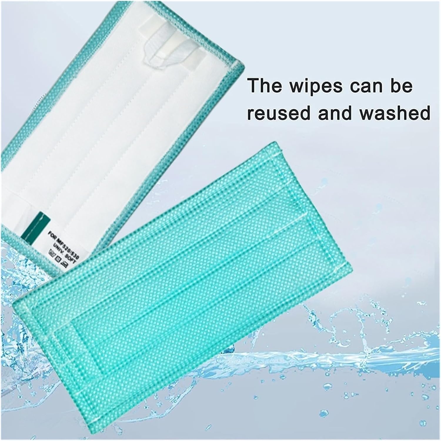 4PCS Mop Pads,Compatible For Kobold SP520/SP530/MF520/MF530， Vacuum Cleaner Parts Washable Steam Mop Cloths