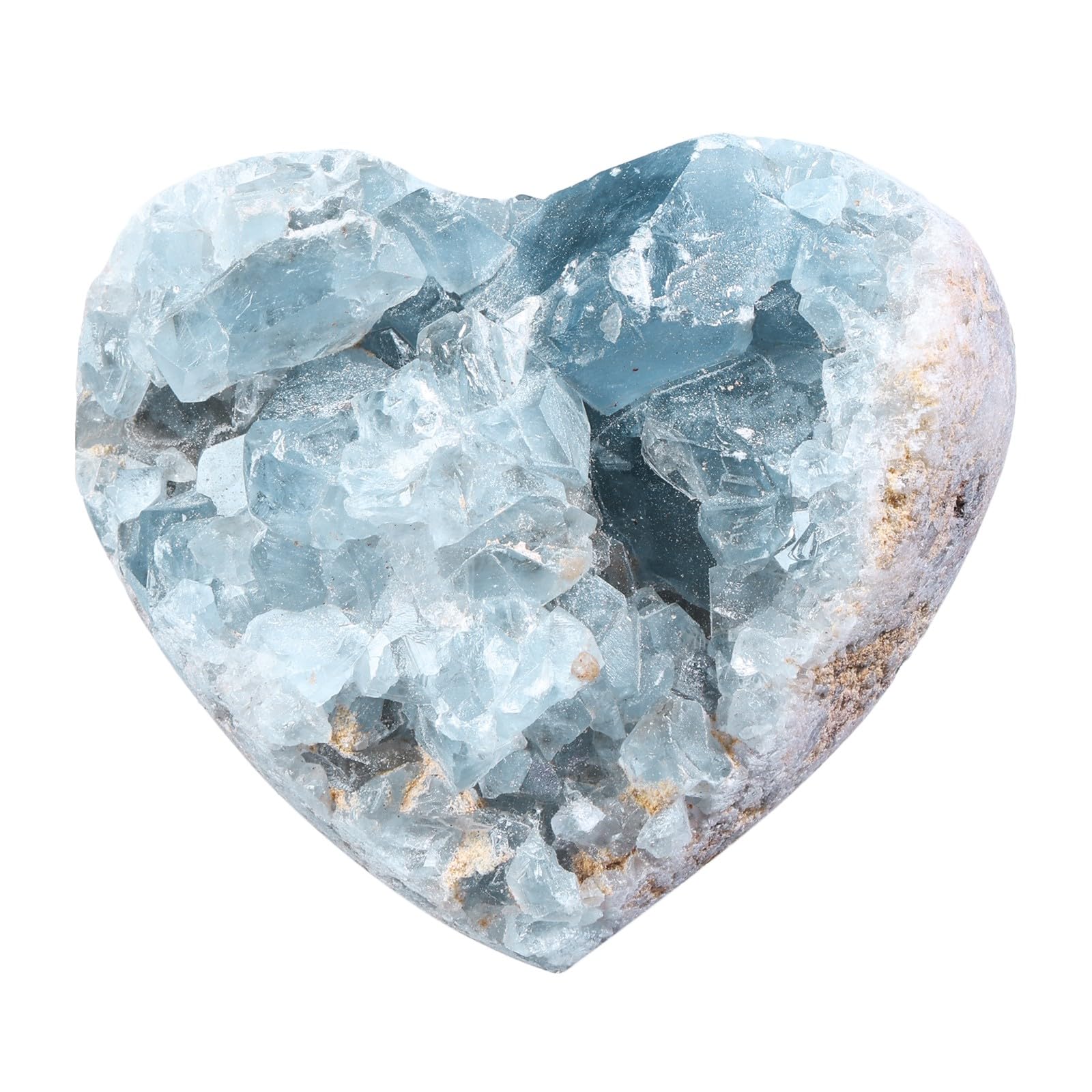 dssmboom Natural Rough Blue Celestite Crystal Mineral Specimen for Crystal Collection, Irregular Geode Celestine Raw Stone for Home Office Decor &