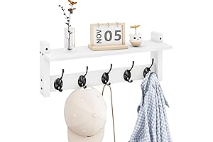 Homode Wall Shelf with Hooks - Stylish Entryway Organization Solution