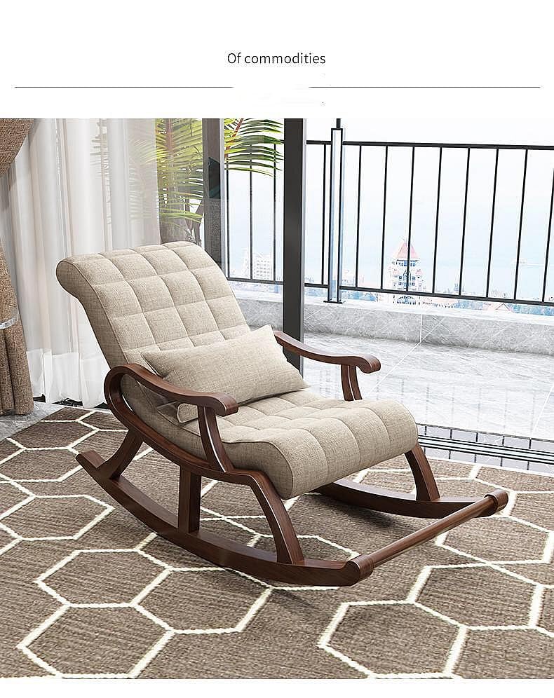 Amazon｜ロッキングチェア 木製リラックスチェア ハイバックチェア