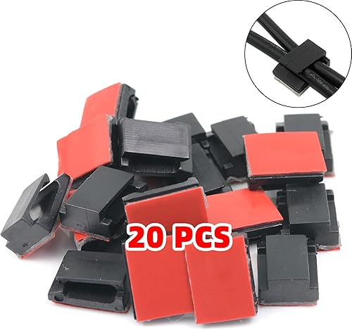 Miniatura 10 de iSaddle - Bridas autoadhesivas para cables de coche, Negro, CH-3M-LXJ7