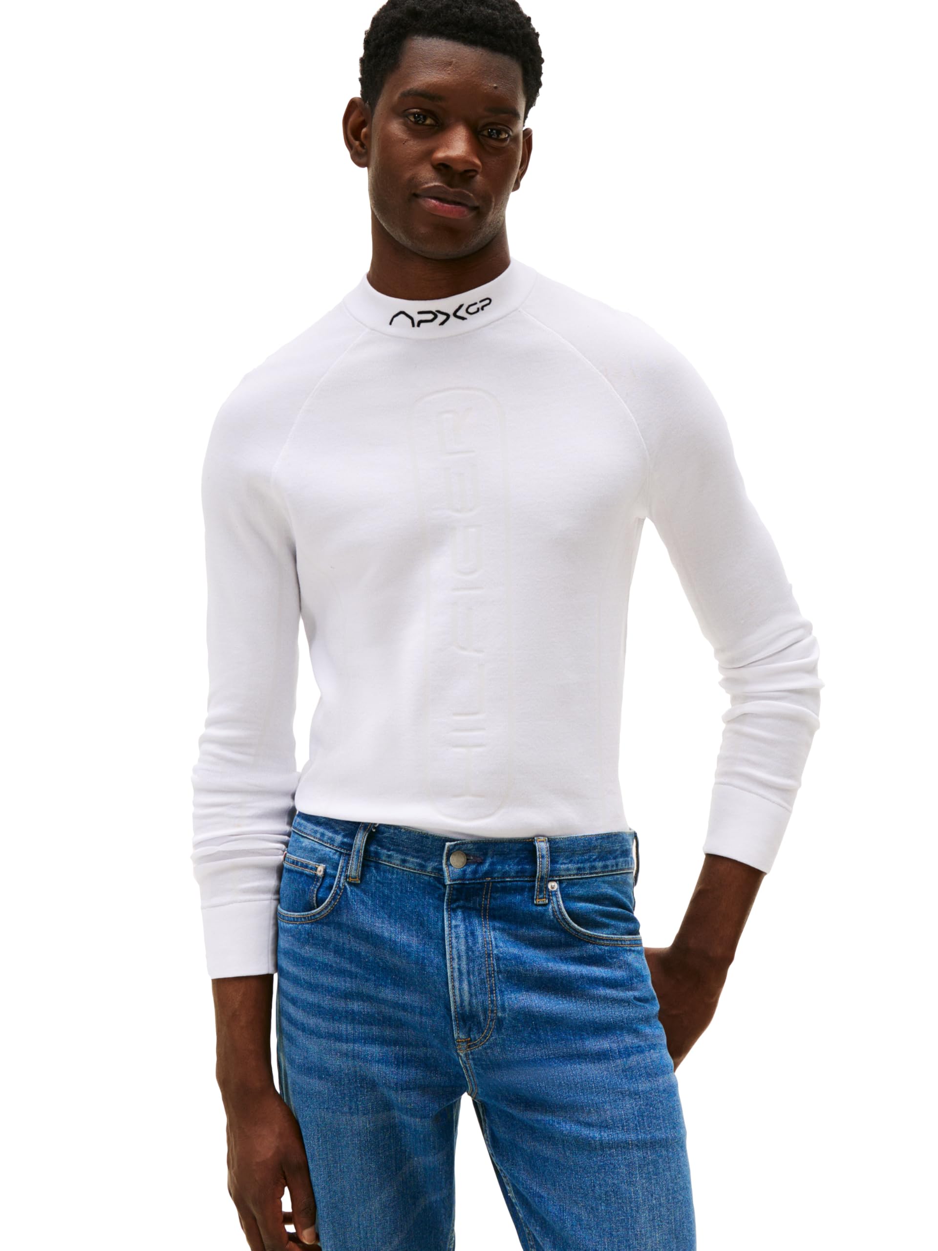 Tommy Hilfiger Men's Apxgp Collection Mockneck Sweater, Optic