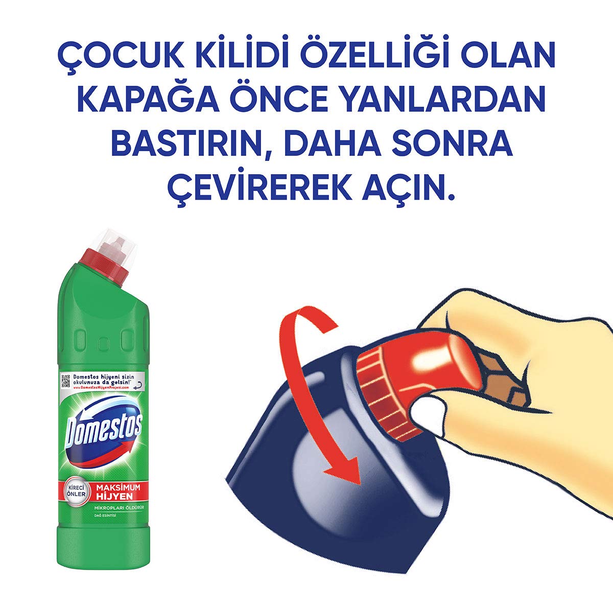 Domestos Yoğun Kıvamlı Çamaşır Suyu Maksimum Hijyen Dağ Esintisi 750 ml 5 paketi, 750 ML x 5, Dağ Esintisi Çamaşır Suyu