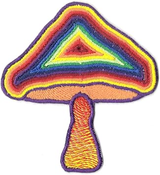 Psychedelic Mushroom Patch Tie Dye Hippie Embroidered Iron On