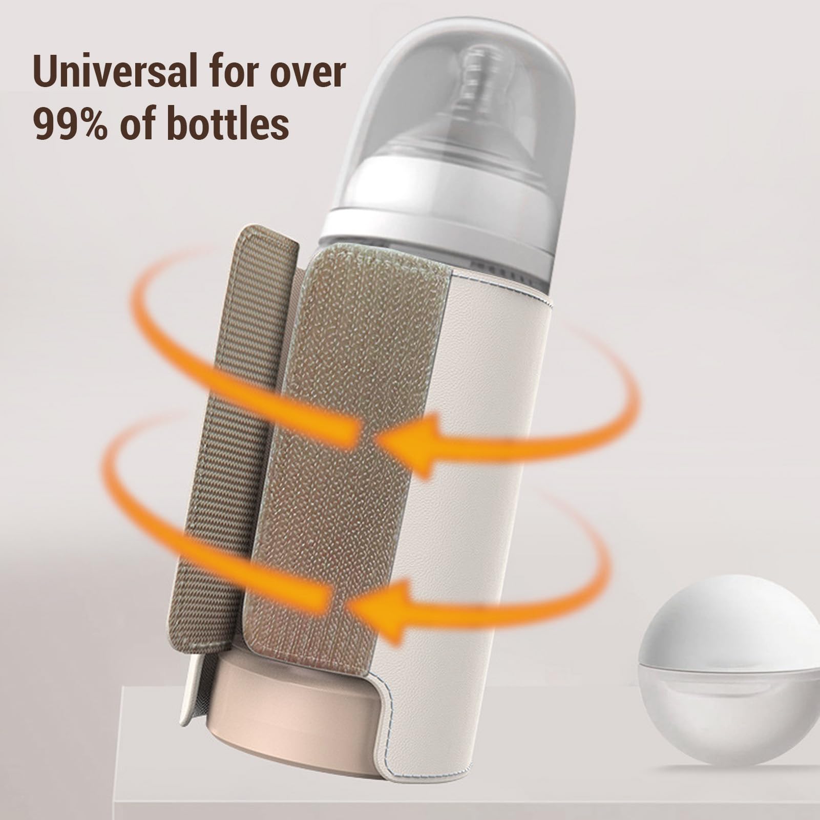 Chauffe-biberon, sans fil, portable, avec écran LED, contrôle intelligent de la température, contrôle précis de la température pour le lait de bébé, idéal pour