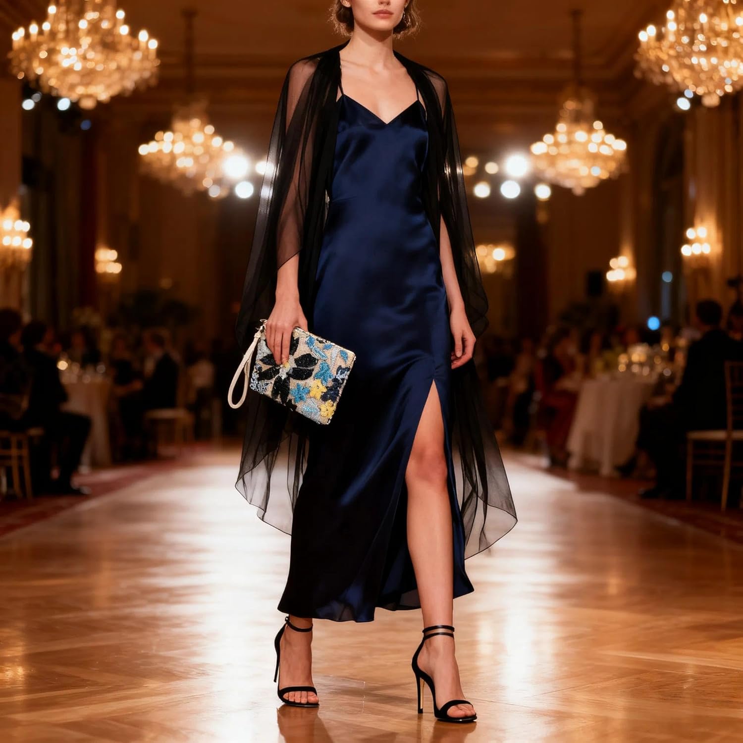 Clutch Purses for Women, Straw Bag, Bohemian Handmade Sequin Embroidered Flowers Envelope Package, Leather wristbands, Beach Handbags for Vacation, Travel, Banquet(Black Flower) - Image 9