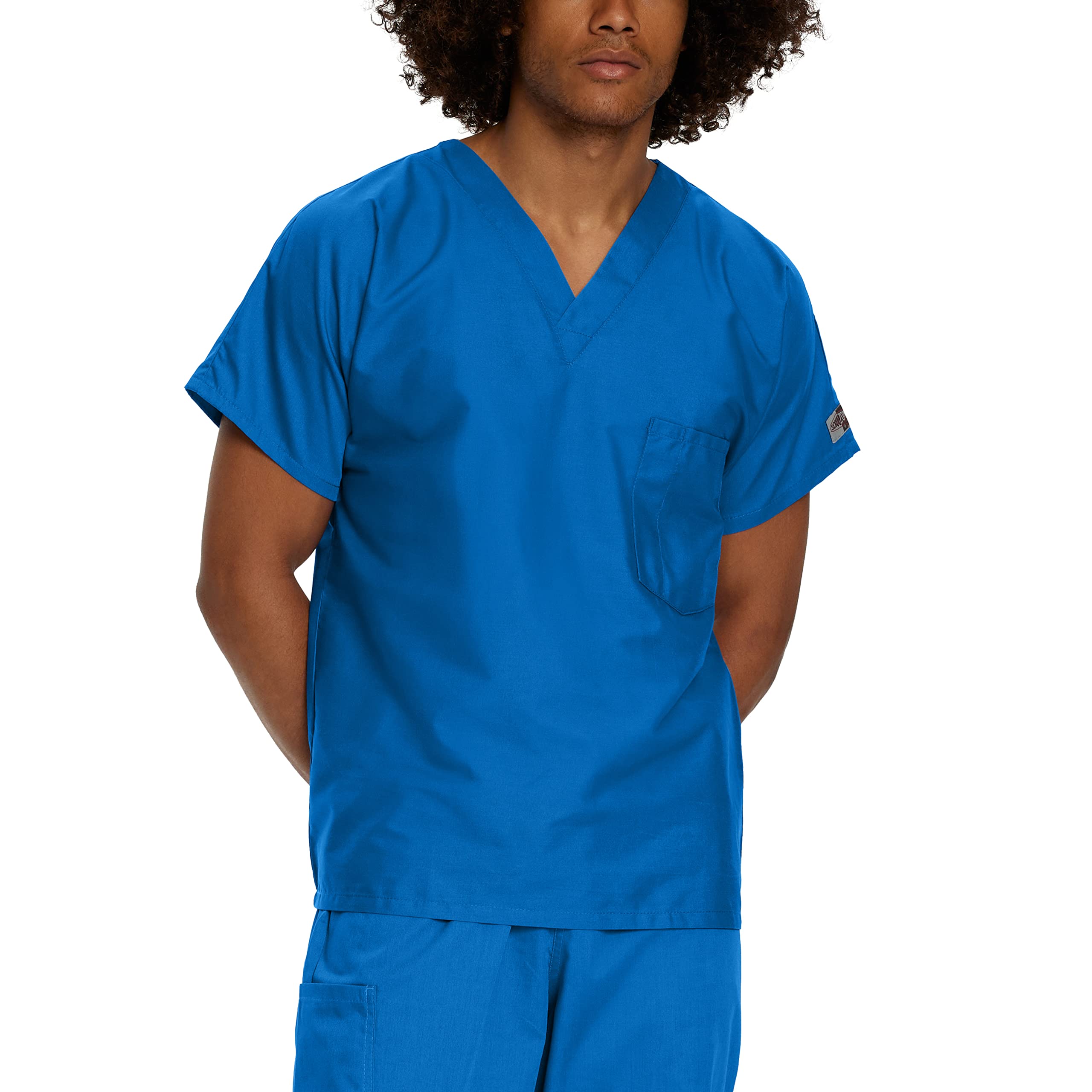 Landau Scrub Zone Unisex Relaxed Fit 1-Pocket V-Neck Scrub Top 71221