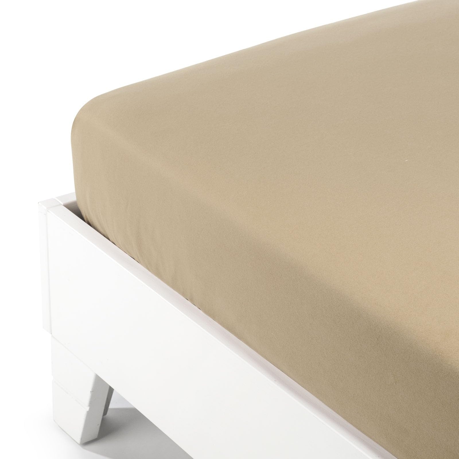 Caleffi Plain Flannel Bottom Sheet, Rope, Single