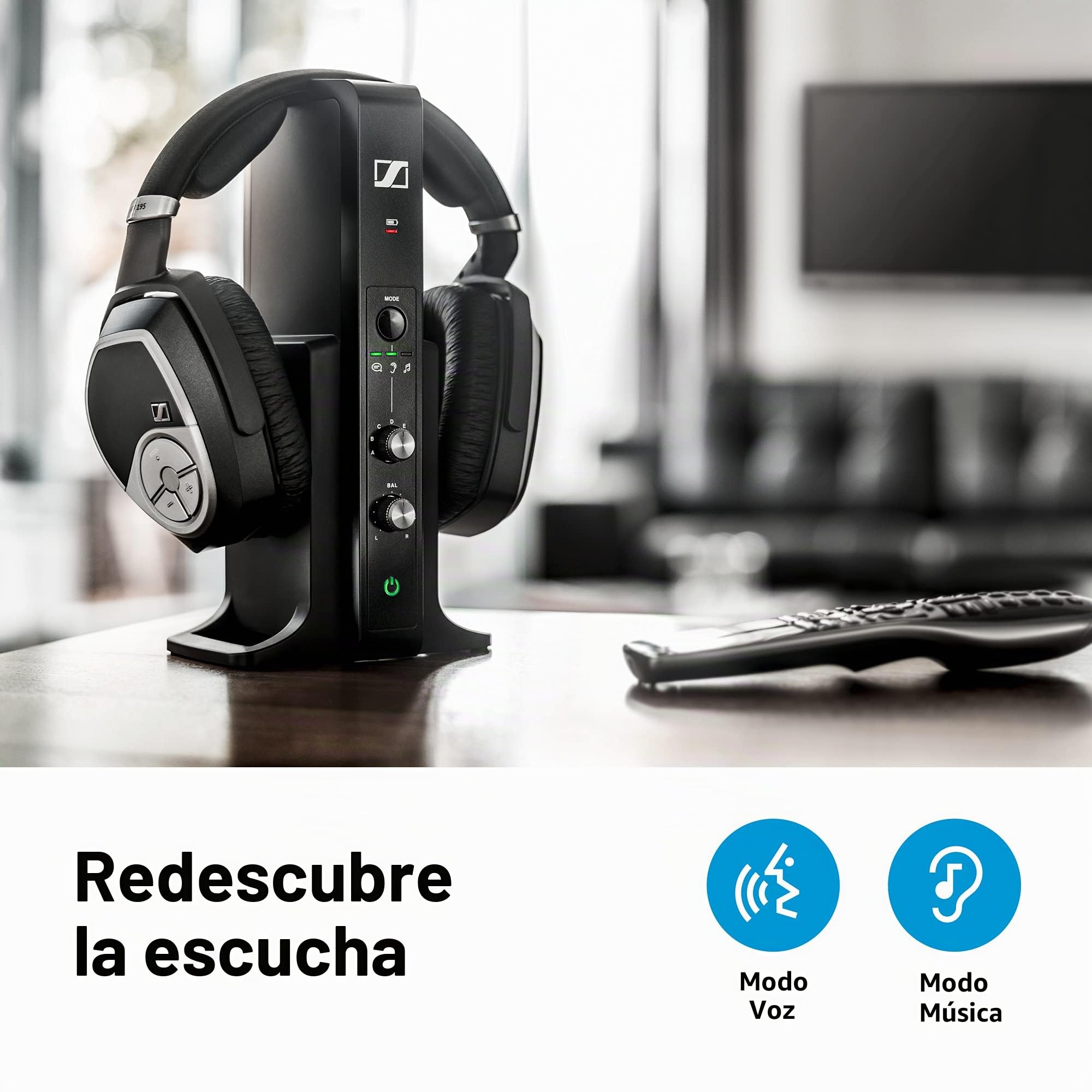 Sennheiser RS 195 - Auriculares de Diadema Cerrados, Color Negro