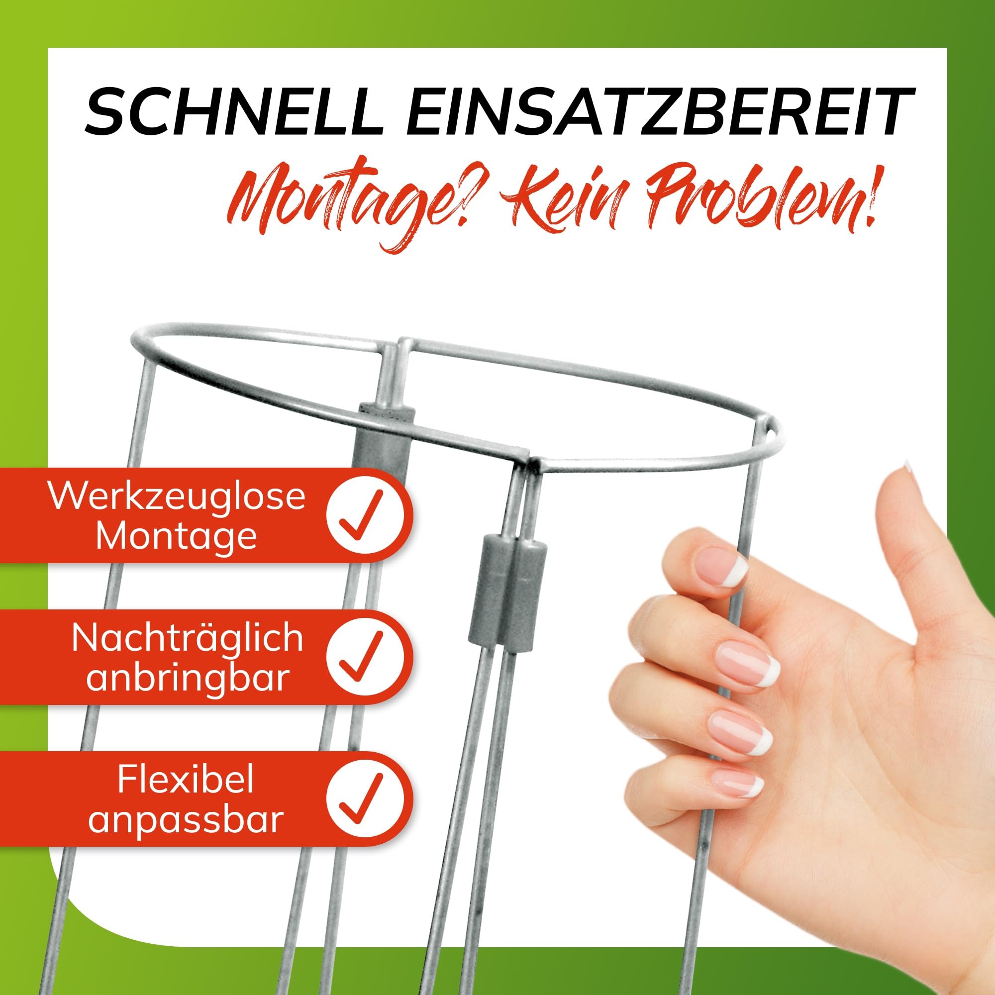 bellissa Tomaten Rankhilfe Tomatenturm 6er-Set Stahl verzinkt 120 cm