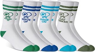 4 Pcs Dink Ball Socks Dinker Christmas Gifts Funny Sports Accessories for Men Women US Size 5.5-10.5