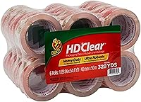 Vista 10 de Duck Recambios de Cinta de Embalaje Transparente HD - 4 Rollos de Cinta de Embalaje Resistente de Servicio Pesado para Envío y Mudanza, Cajas
