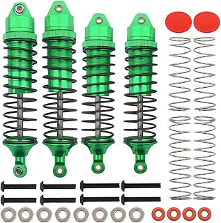 Rcawd 4Pcs Front Rear Full Alloy Shocks Compatible With Arrma 3s Blx Upgrade Parts Shocks Absorber Damper Arrma New Old Big Rock Arrma Typhon Arrma Vorteks Arrma Senton Arrma Granite Green Parts