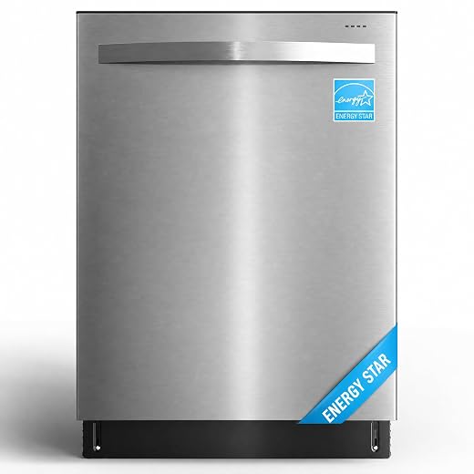 Sunvivi Built-in Dishwasher 24", 14-16 Place Settings Large Capacity Dish Washer, Stainless Steel Dishwasher Machine with Adjustable Racks, 8 Wash Programs, Energy Star Certified